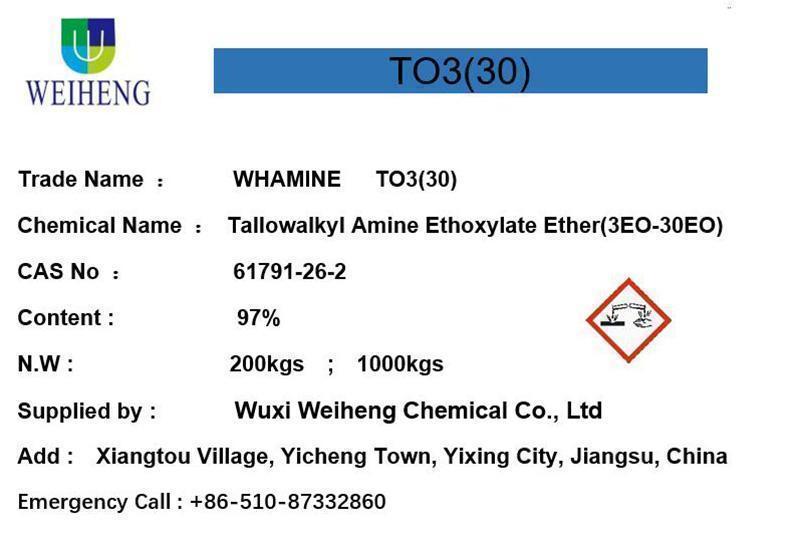 Tallowalkyl Amine Éthoxylate Éther (3EO-30EO)